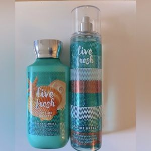 Bath & Body Works Duo ~ Live Fresh ~